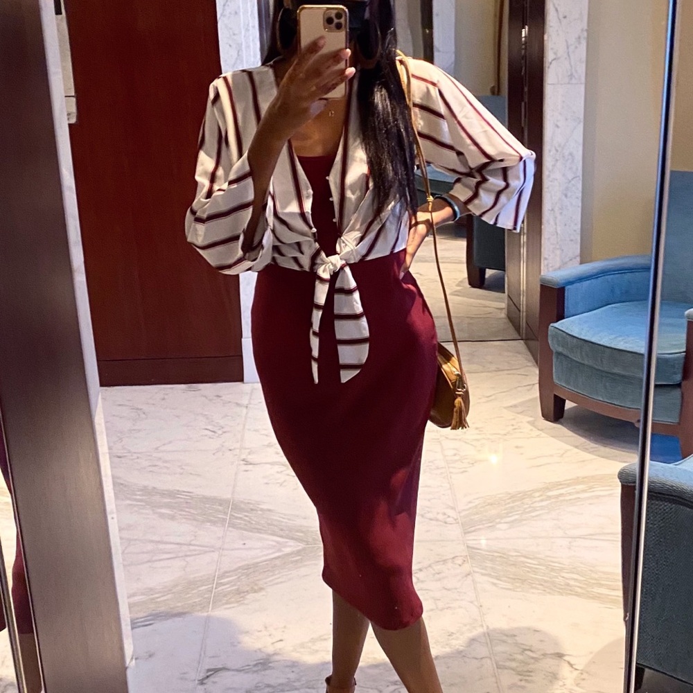 Cabernet Red Slip Dress